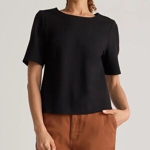 Ultra-Stretch Ponte Short Sleeve Top